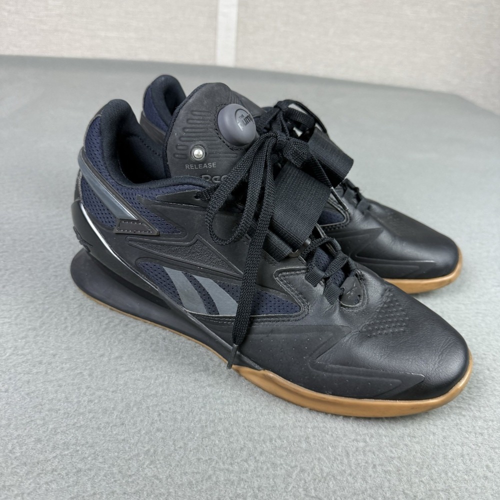 Reebok Legacy Lifter III 3 Core Black Grey Men Cross Training Shoes Size‎ 9 USA